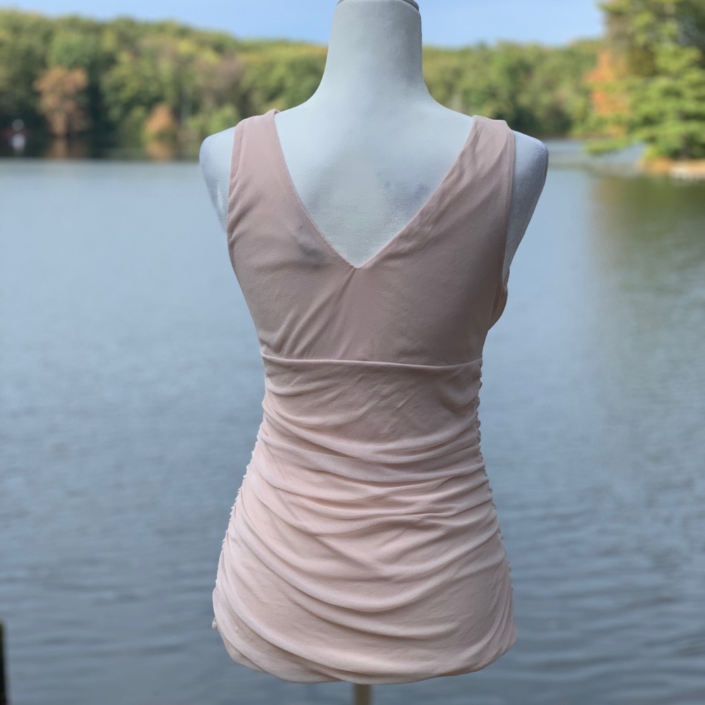 Express Champagne Rouched Tank - Picture 2 of 3